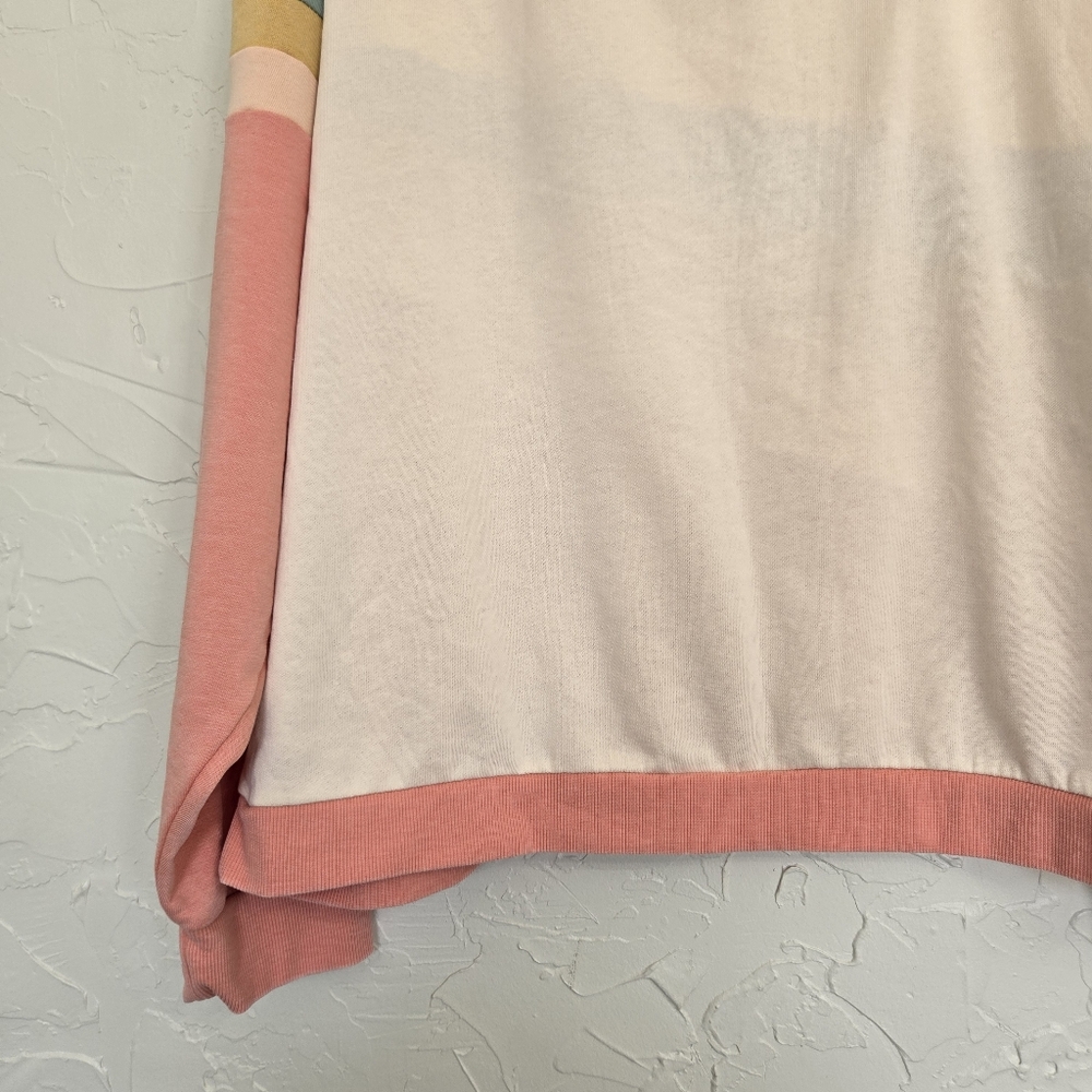 Ripcurl Crew Pink Blue Yellow Wave La Bonita Pullover Sweatshirt, XXL - Picture 10 of 14